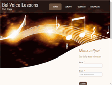 Tablet Screenshot of belvoicelessons.com